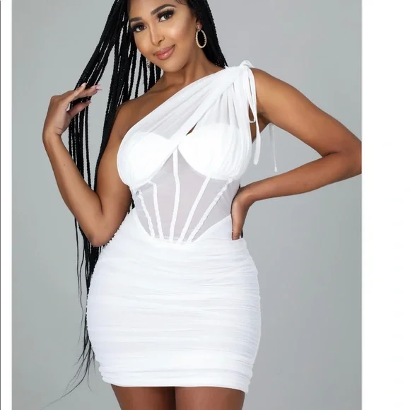 Dresses | White Corset Dress | Poshmark